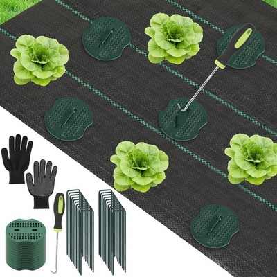 4ftx50ft Premium Weed Barrier Fabric, 3.2oz Heavy Duty Landscape Fabric with ...