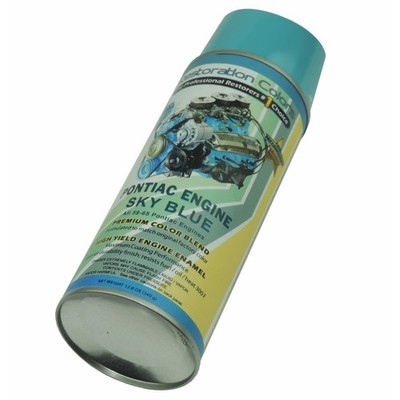 59-65 all Pontiac, GTO V8 Engine Enamel Restoration Sky Blue Spray Paint 1 can