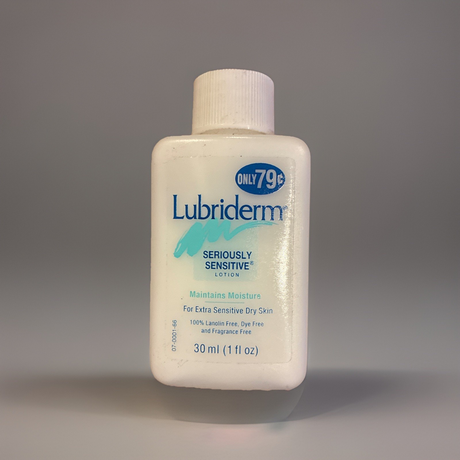 Lubriderm Lotion Dry Skin Care Fragrance Free 1 fl oz 1996 Vintage Seriously