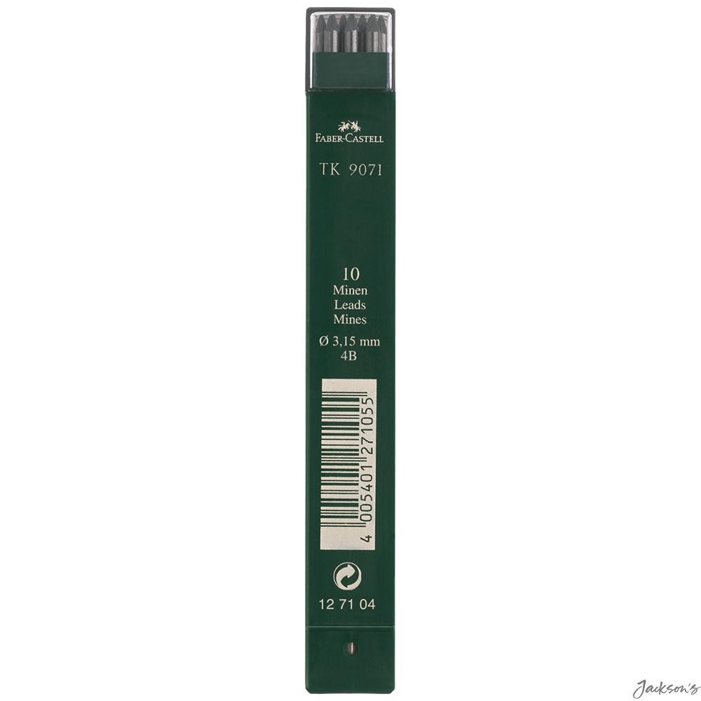 Faber-Castell TK 9071 Clutch Pencil Leads Graphite 3.15mm 4B Pack Of 10