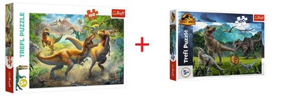 2 x Puzzle Trefl Dinosaurie Jurassic World 160 + 100 Teile