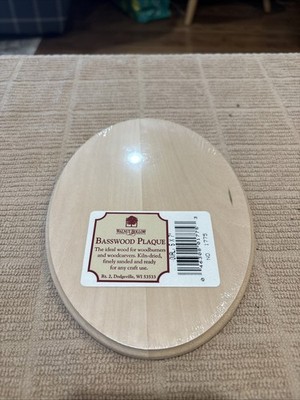 Walnut Hollow Basswood Oval Thin wood Plaque  5X7 Inch #1775