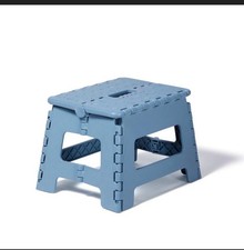 Home Folding Step Stool Lightweight Step Stool with 9 Inch Height for Kids-BLUE