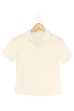 TONI DRESS Damen Poloshirt Gr. 38/M Weiß Kurzarm Casual