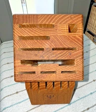 WUSTHOF TRIDENT Wooden Knife Block with multiple Knife Slots + More