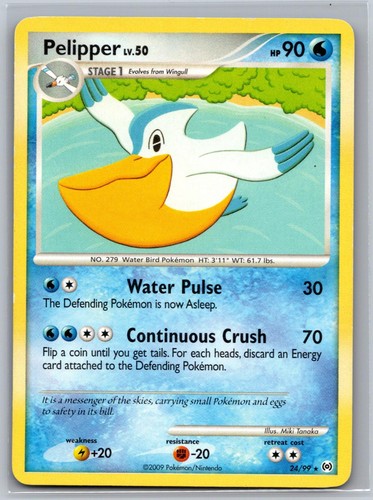 Pelipper 24/99 Rare Arceus Pokemon Moderately Played