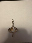 Vintage 925 Sterling Silver Aksel Holmsen Yellow Briolette Pendant - 3.88 Grams — photo 3