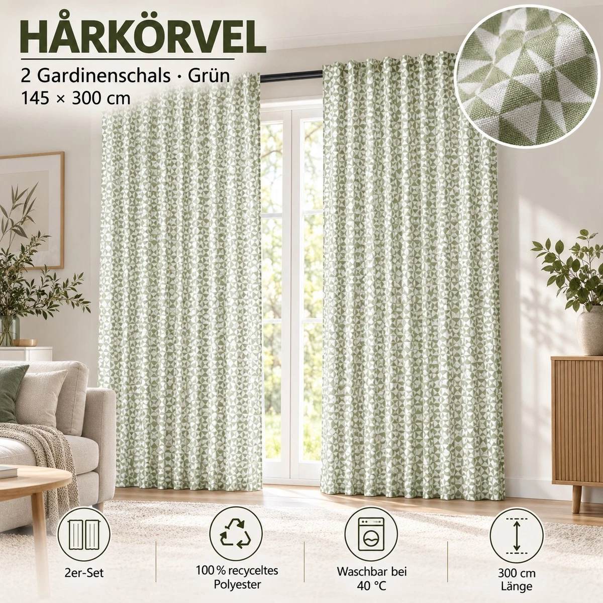 IKEA Gardinen & Vorhänge in Grün online kaufen