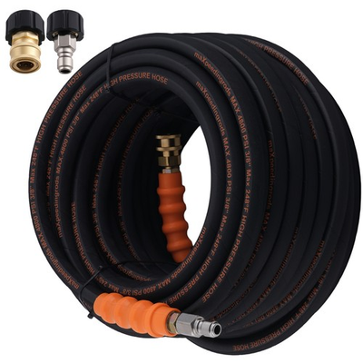#ad 75FT 3 8quot; High Pressure Washer Hose 4800PSI Replacement 248°F Steel Wire Braid $84.55