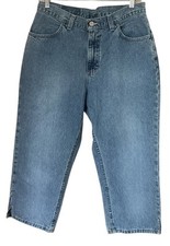 Riders By Lee Jeans Hi Rise Capri Blue Denim Women's 12R Casual 31x22