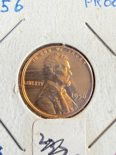 1956 Proof Lincoln Wheat Cent Penny 1c BU RD Uncirculated ESTATE COIN 5150