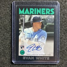 2021 Topps 1986 Baseball 35th Anniversary Auto Evan White #86A-EW Black /199 RC