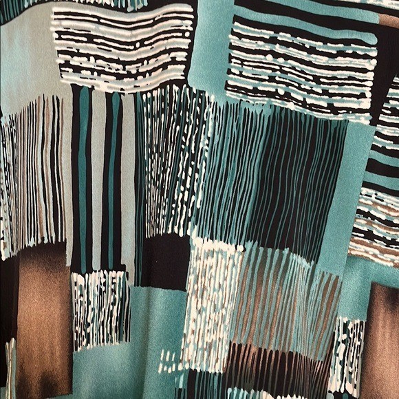 N Touch Womens Abstract Patchwork Top Size L Y2K … - image 4