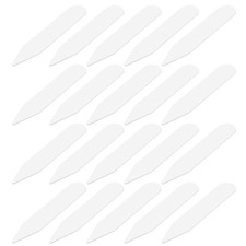 100Pcs Plastic Collar Stays, 2.6"x0.5" LxW Dress Shirt Collar Inserts, White