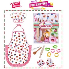 Creative Cooking  Baking Set for Kids - Includes Chef Hat, Apron  More 