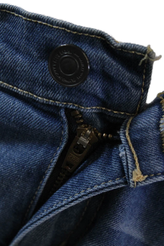 Shorts jeans feminino Flying Monkey/azul cintura baixa corte azul algodão tamanho 29 - Imagem 4 de 4