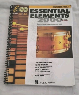 ESSENTIAL ELEMENTS 2000 PERCUSSION BOOK 1 Band Learn DVD CD Education Music