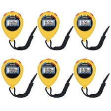 6 Pack Multi-Function Electronic Digital Sport Stopwatch Timer, Large Display...