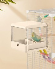 Bird Feeder and Bath for Cage, Hanging Bird Bathtub Bath Shower Box Bowl, Bir...