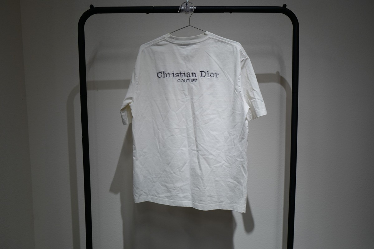 Dior Embroidered T-Shirt Cotton-Blend Jersey Size M-093 | eBay