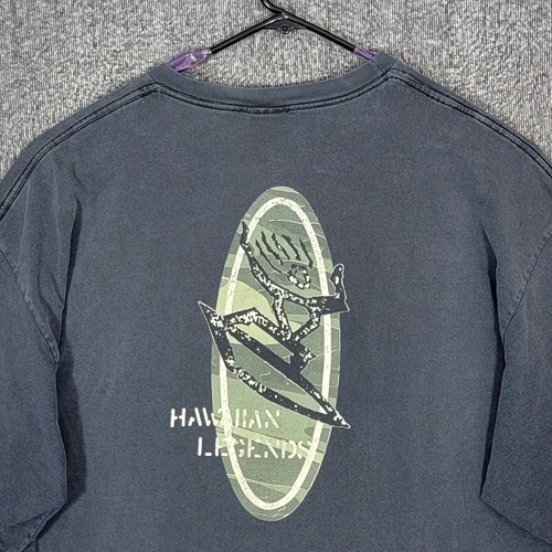 Vintage Hawaiian Legends T-Shirt Mens 3XLT Black Short Sleeve Surf Distressed - Picture 2 of 13