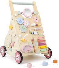 Wooden Baby Walker, Baby Push Walker, Push Walker Toys for Babies Learning to Wa
