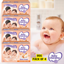 4 Pack of Baby Cheramy Sri Lankan Herbal Natural Moisturizing Care Baby Soap 95g
