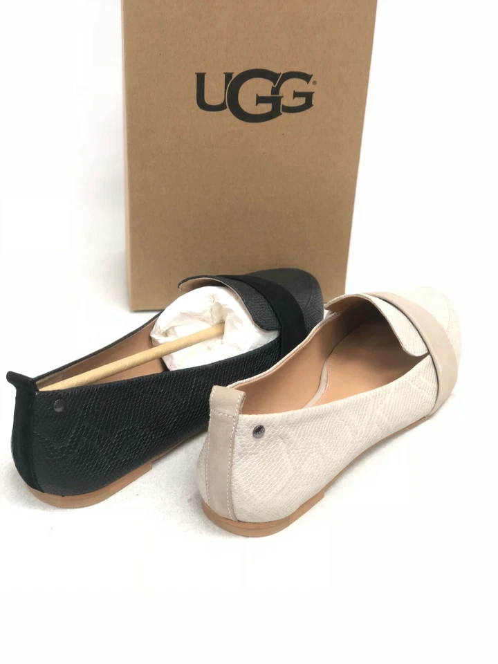 Sapato Ugg Australia Jonette cobra ponta plana couro preto cerâmica 1015058 - Imagem 4 de 4