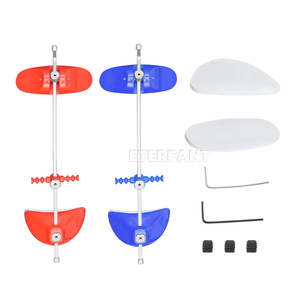 ETERFANT Dental Ortho Adjustable Forward Pull Face Headgear Single Bar Blue+Red - Image 4 of 4