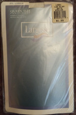 Vintage Largesse Queen Size Pantyhose XL LG88X White 0701125