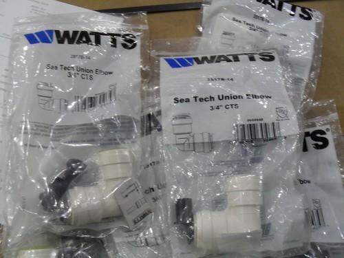 Watts Sea Tech Union 90 codo 3517B-14 3/4" para cobre, pex, cpvc, etc. x19 - Imagen 2 de 3