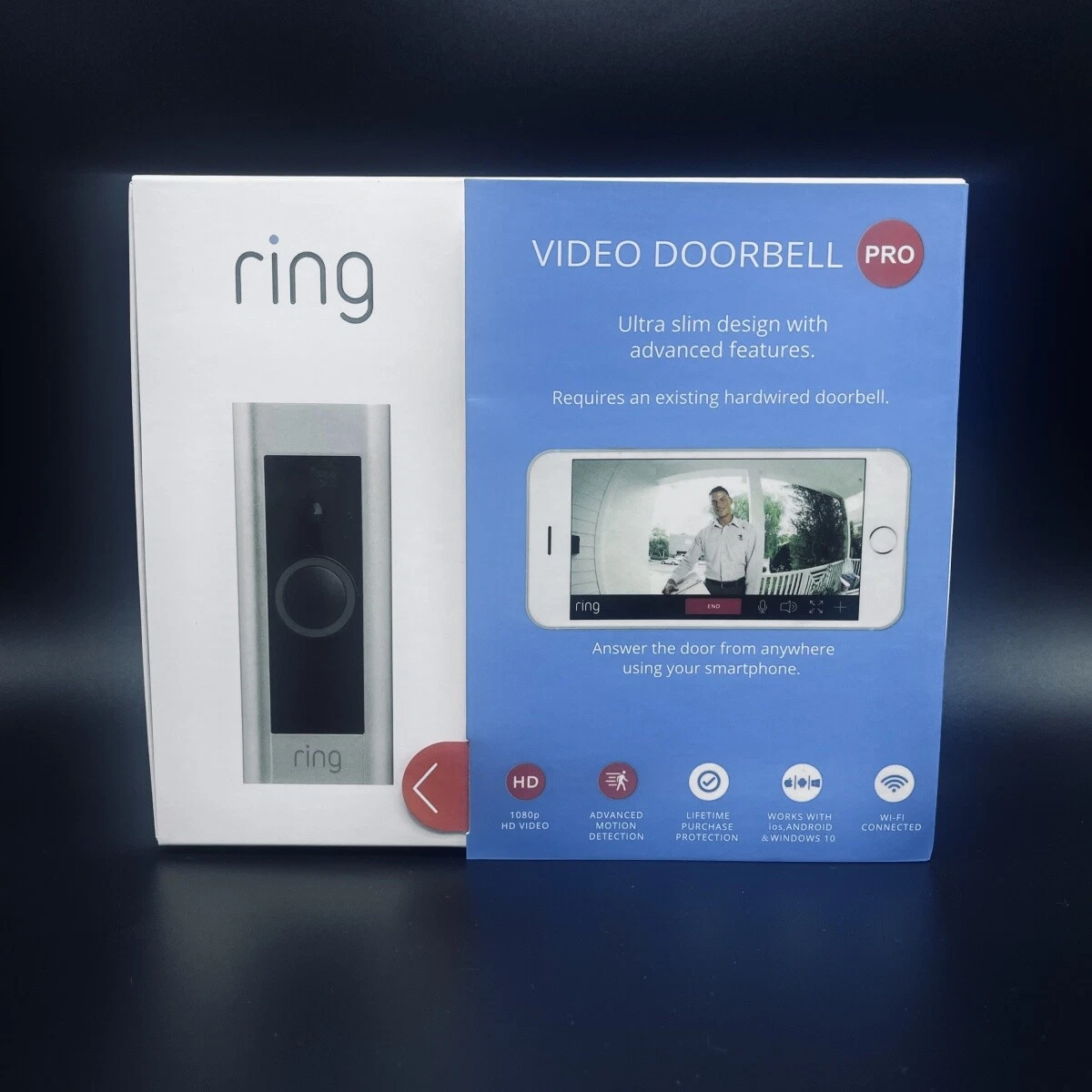 Ring Video Pro Doorbell 1080p HD Camera With Motion Detection Night Vision
