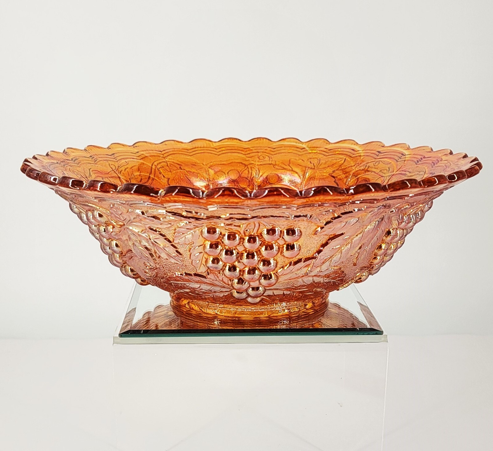 1930s Era Imperial Carnival Glass Marigold Lustreware Large Bowl 10