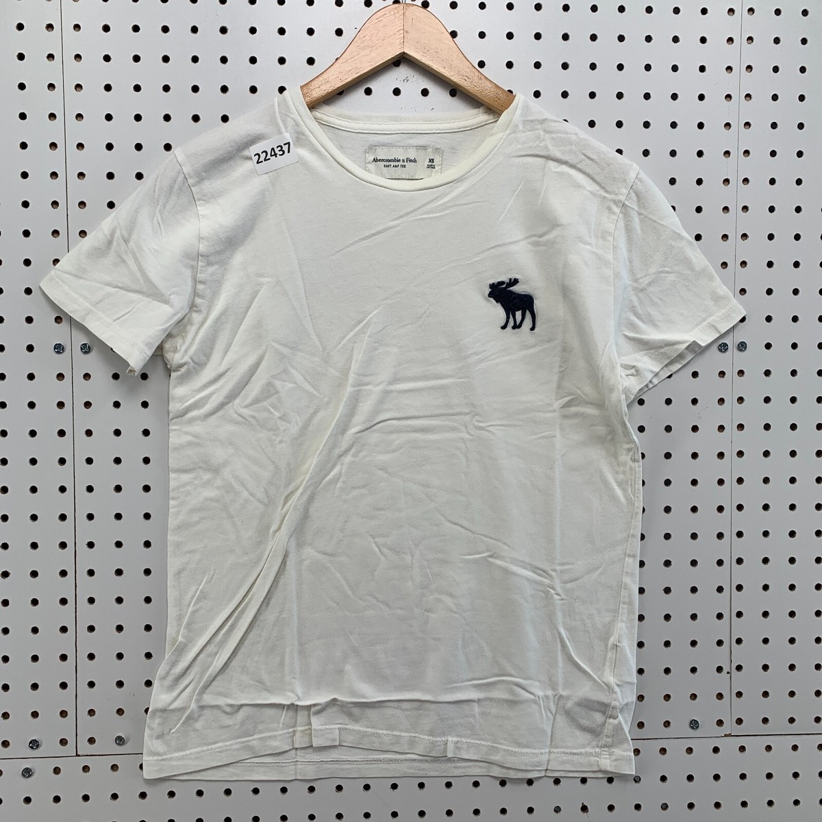 Abercrombie & Fitch Soft A&F Tee Shirt White Moose Adult XS Abercrombie & Fitch Soft A&F Tee Shirt White Moose Adult XS