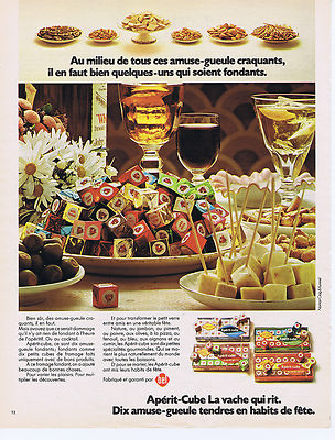 REKLAME WERBUNG 064 1973 LA VACHE QUI RIT Aperit Würfel