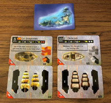 Pirates Wiz kids Duncan - La Saragoza 2 Ships Unpunched Bonus Island Reef