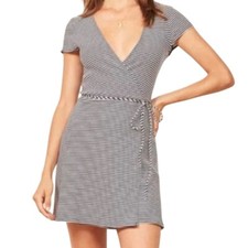 Reformation Dress Black and White Fit and Flare DressTulip Ribbed size XS new