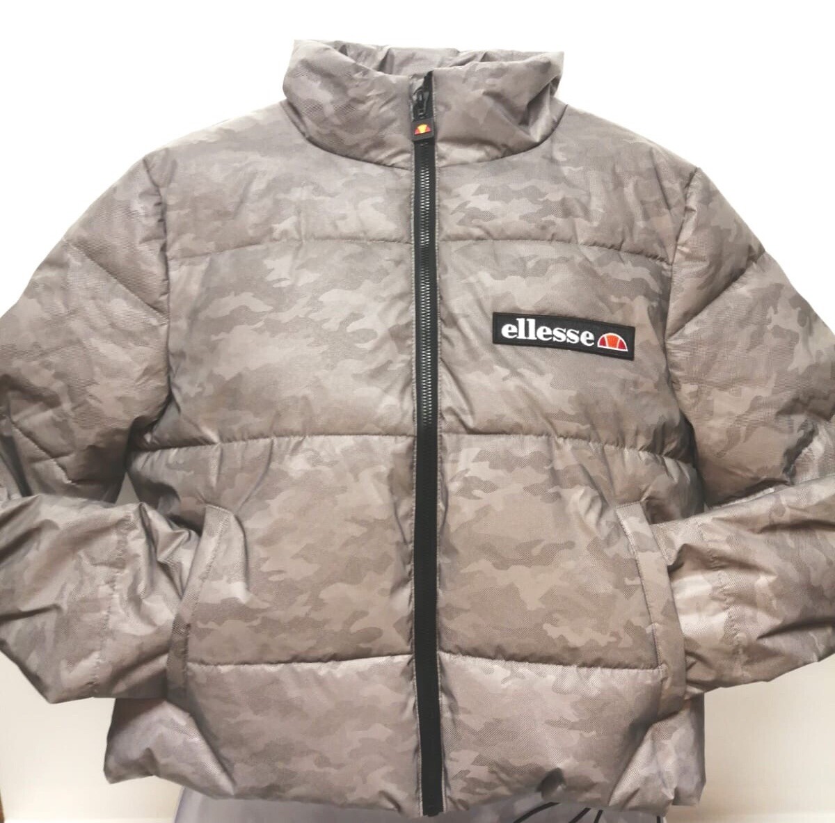 Ellesse Reflective All Over Print Padded Cameo Jacket UK Size XS