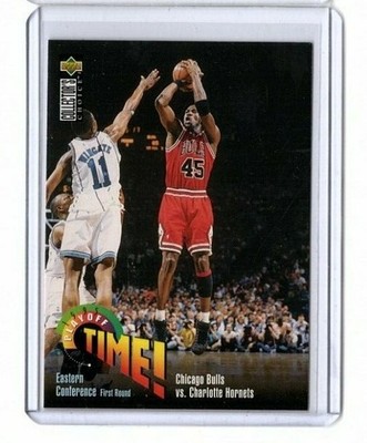 Michael Jordan 1996 Upper Deck #143 Playoff Time Chicago Bulls HOF 