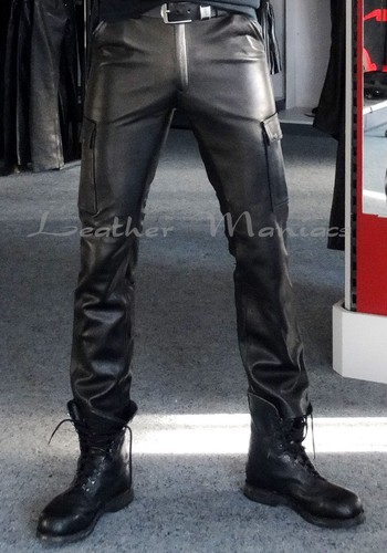 BDU leather trousers - cargo style 