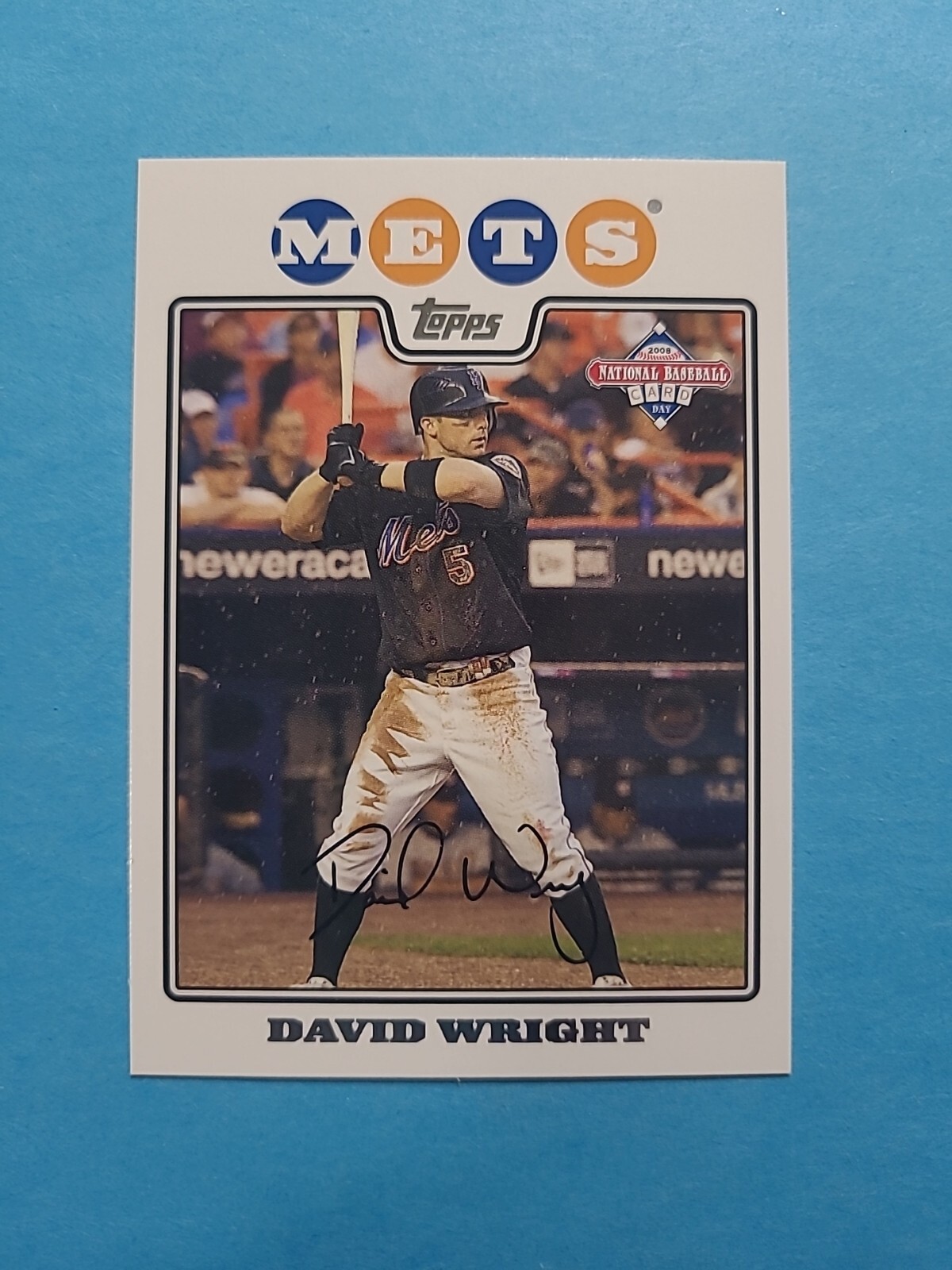 DAVID WRIGHT 2008 TOPPS NATIONAL BASEBALL CARD DAY # 2 G2632