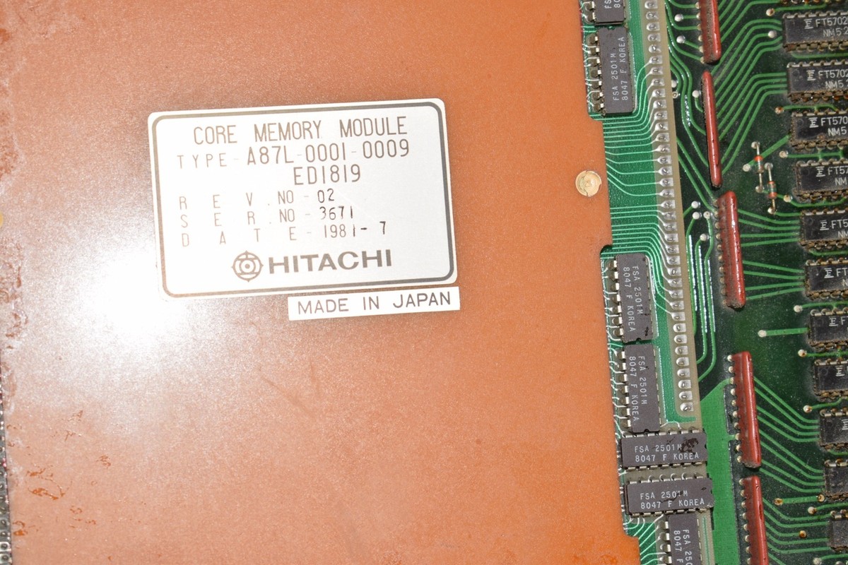 HITACHI FANUC A87L-0001-0009 Core Memory Module Board EDI8I9 HITACHI FANUC A87L-0001-0009 Core Memory Module Board EDI8I9