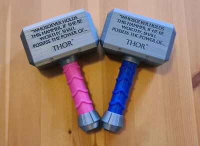 Baby Mjolnir. Thor's Hammer Rattle. Marvel Superhero Christening Shower Gift
