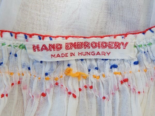 VINTAGE 30's/40's HUNGARIAN TOP ~ White Cotton Ba… - image 11