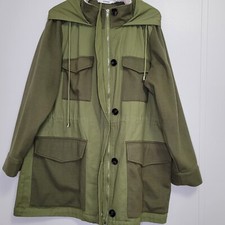 Just Fab Women's Green Sherpa Detail Coat Size 1x
