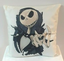 Nightmare Before Christmas Canvas Halloween Throw Pillow Cover 17"+ Square