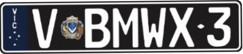 BMW X3 VIC EURO PREMIUM PLATES - Picture 2 of 2
