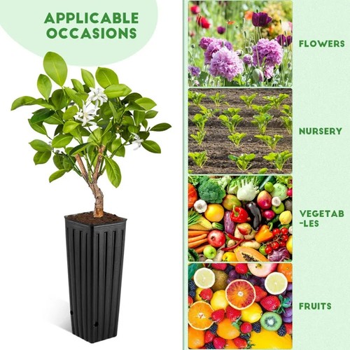 30PCs Tall Tree Pots Plastic Deep Plant Nursery Pots Tall Seedling Flower Pots - Picture 8 of 19
