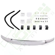 For F250 F350 Super Duty Ford 2017+ Chrome Hood Deflector Bug Shield