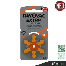 300 x Rayovac Extra Adv. Typ 13 Orange 1,45V ...